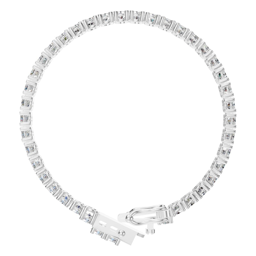 BR-5058 White Gold Bracelet SET - Top View