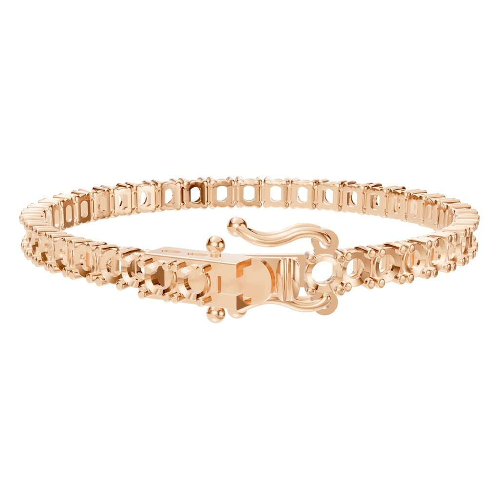 BR-5058 Rose Gold Bracelet UNSET - Back View