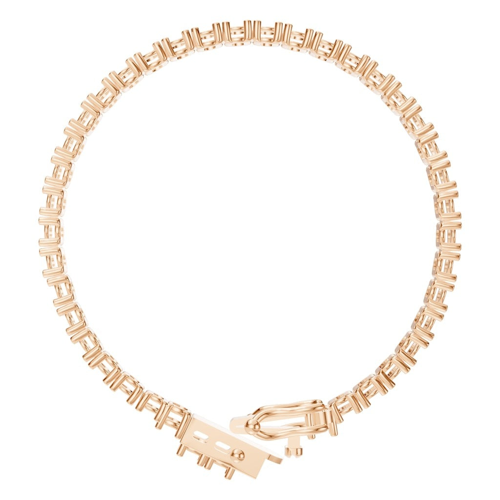 BR-5058 Rose Gold Bracelet UNSET - Top View