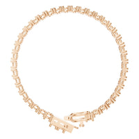 BR-5058 Rose Gold Bracelet UNSET - Top View