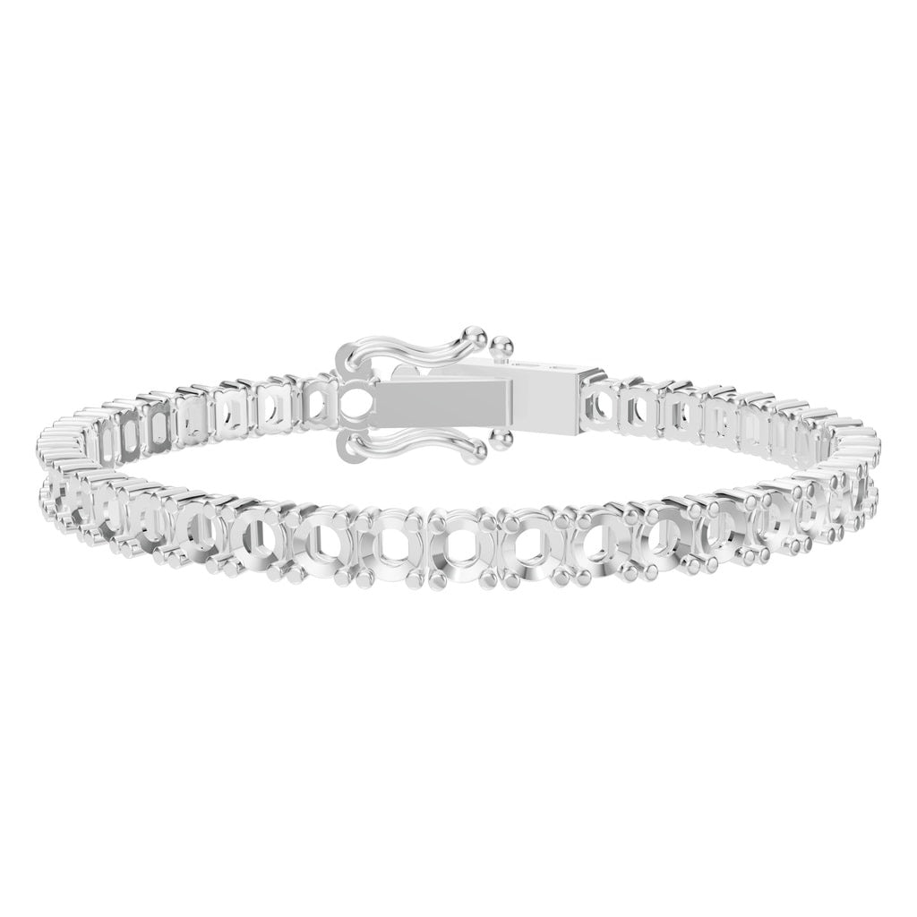 BR-5058 White Gold Bracelet UNSET - Main View