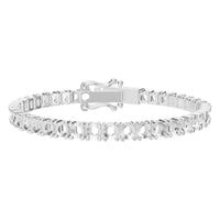 BR-5058 White Gold Bracelet UNSET - Main View