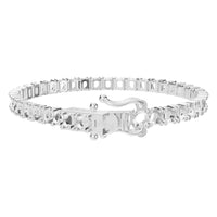BR-5058 White Gold Bracelet UNSET - Back View