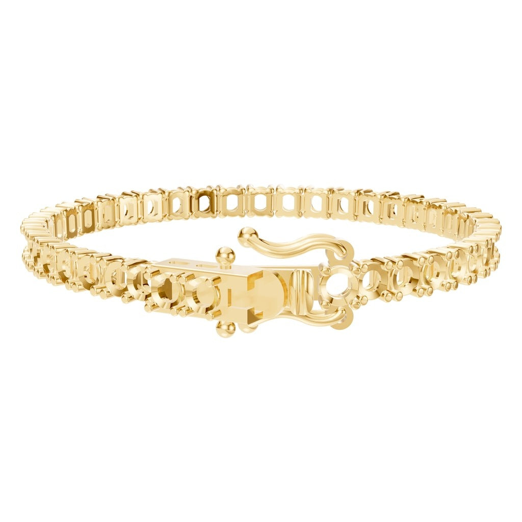 BR-5058 Yellow Gold Bracelet UNSET - Back View