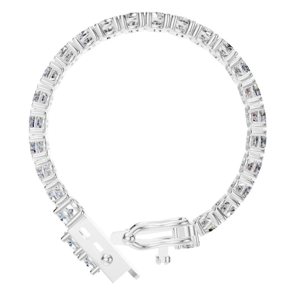 BR-5058 White Gold Bracelet SET - Top View