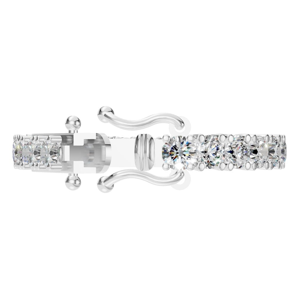 BR-5058 White Gold Bracelet SET - Side View