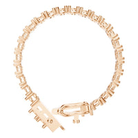 BR-5058 Rose Gold Bracelet UNSET - Top View