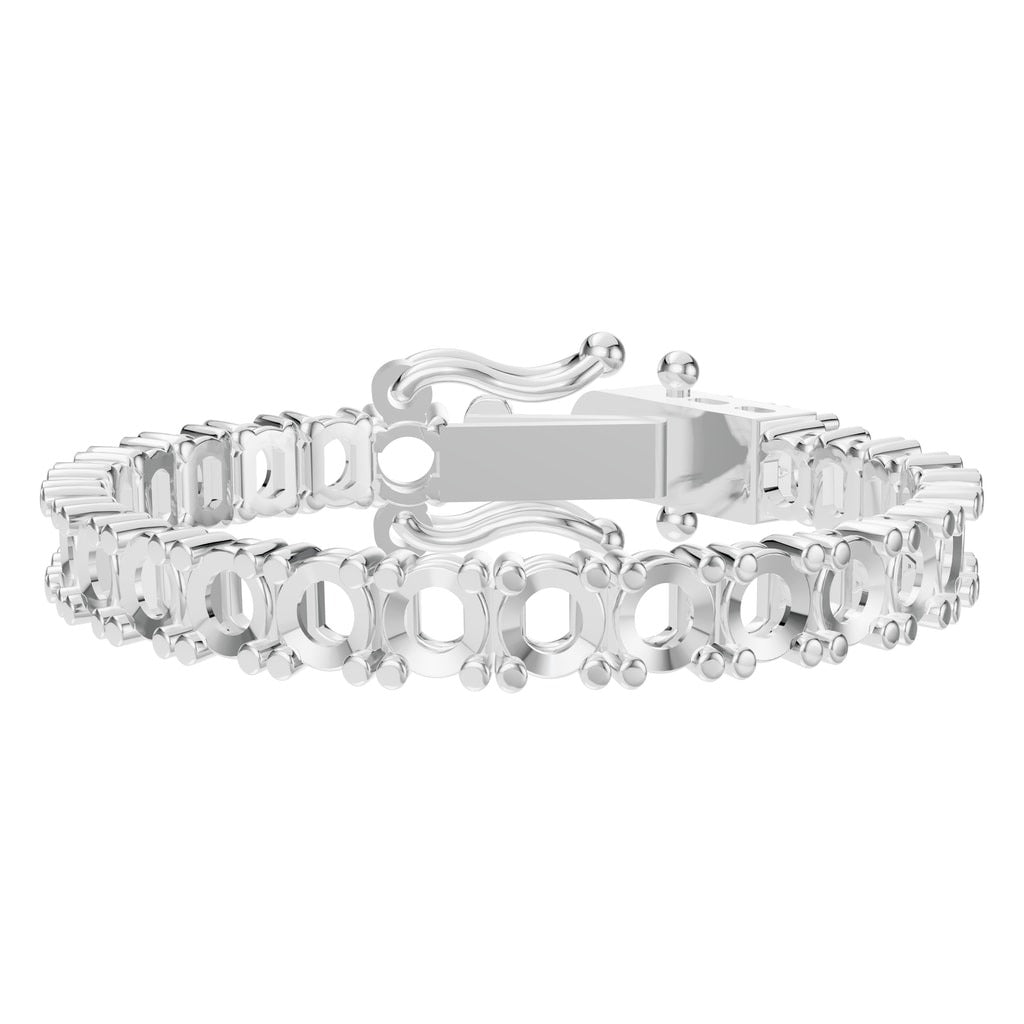 BR-5058 White Gold Bracelet UNSET - Main View