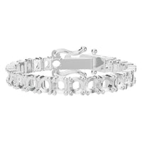 BR-5058 White Gold Bracelet UNSET - Main View