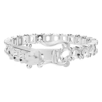 BR-5058 White Gold Bracelet UNSET - Back View