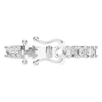 BR-5058 White Gold Bracelet UNSET - Side View