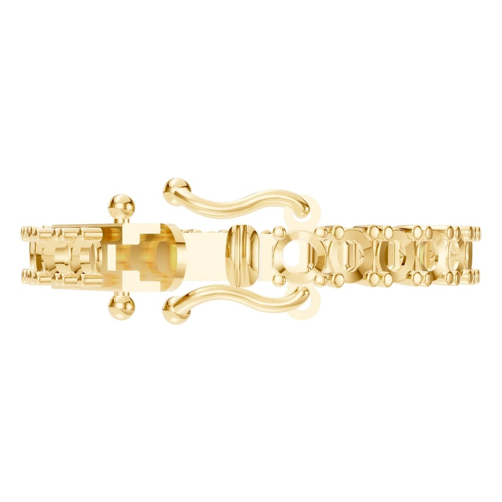 BR-5058 Yellow Gold Bracelet UNSET - Side View