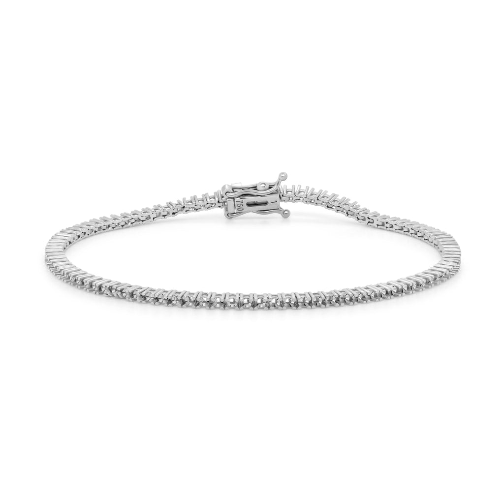 BR-5109 White Gold Bracelet UNSET - Main View