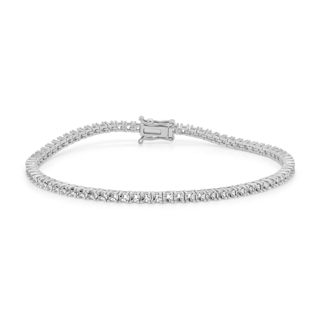 BR-5109 White Gold Bracelet UNSET - Main View