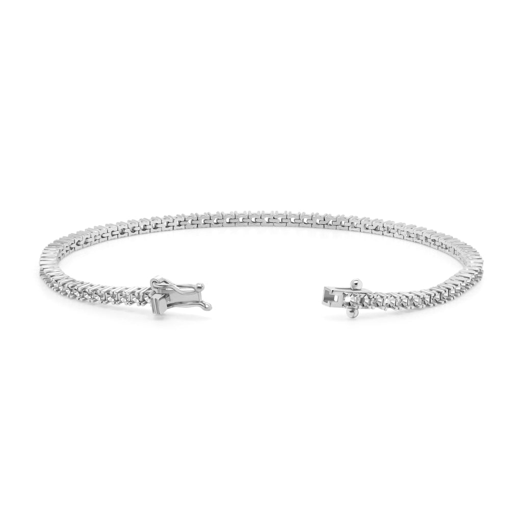 BR-5109 White Gold Bracelet UNSET - BACK