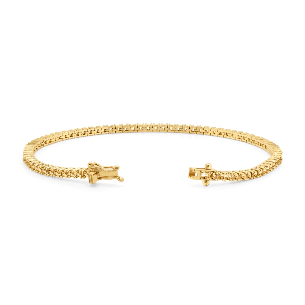 BR-5109 Yellow Gold Bracelet UNSET - BACK