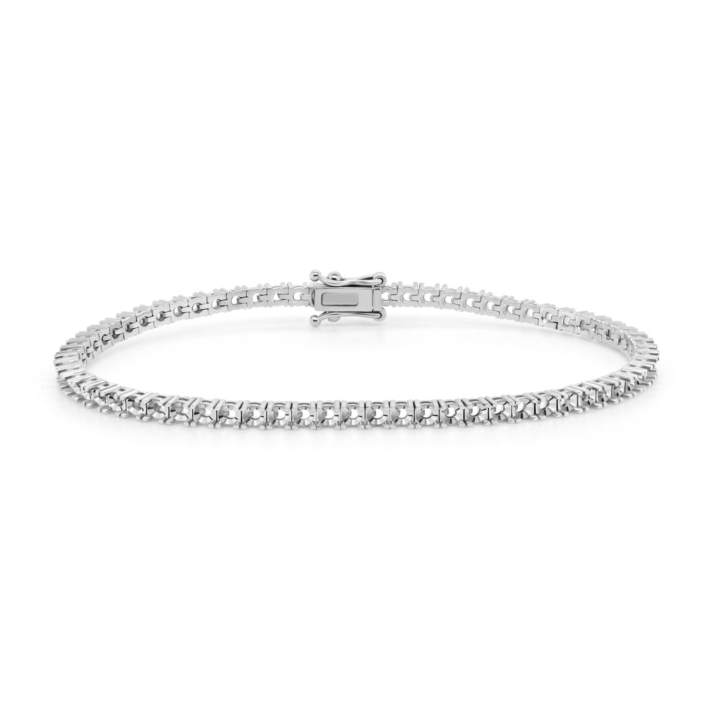 BR-5109 White Gold Bracelet UNSET - Main View