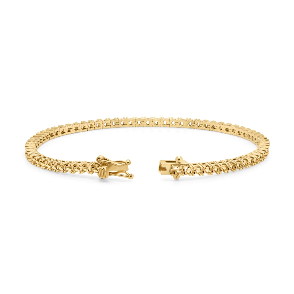 BR-5109 Yellow Gold Bracelet UNSET - BACK