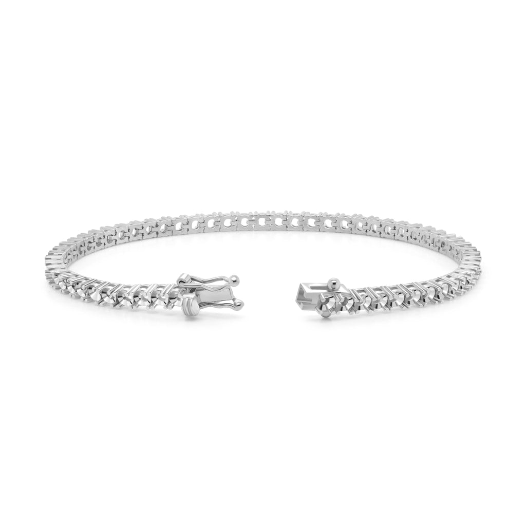 BR-5109 White Gold Bracelet UNSET - BACK