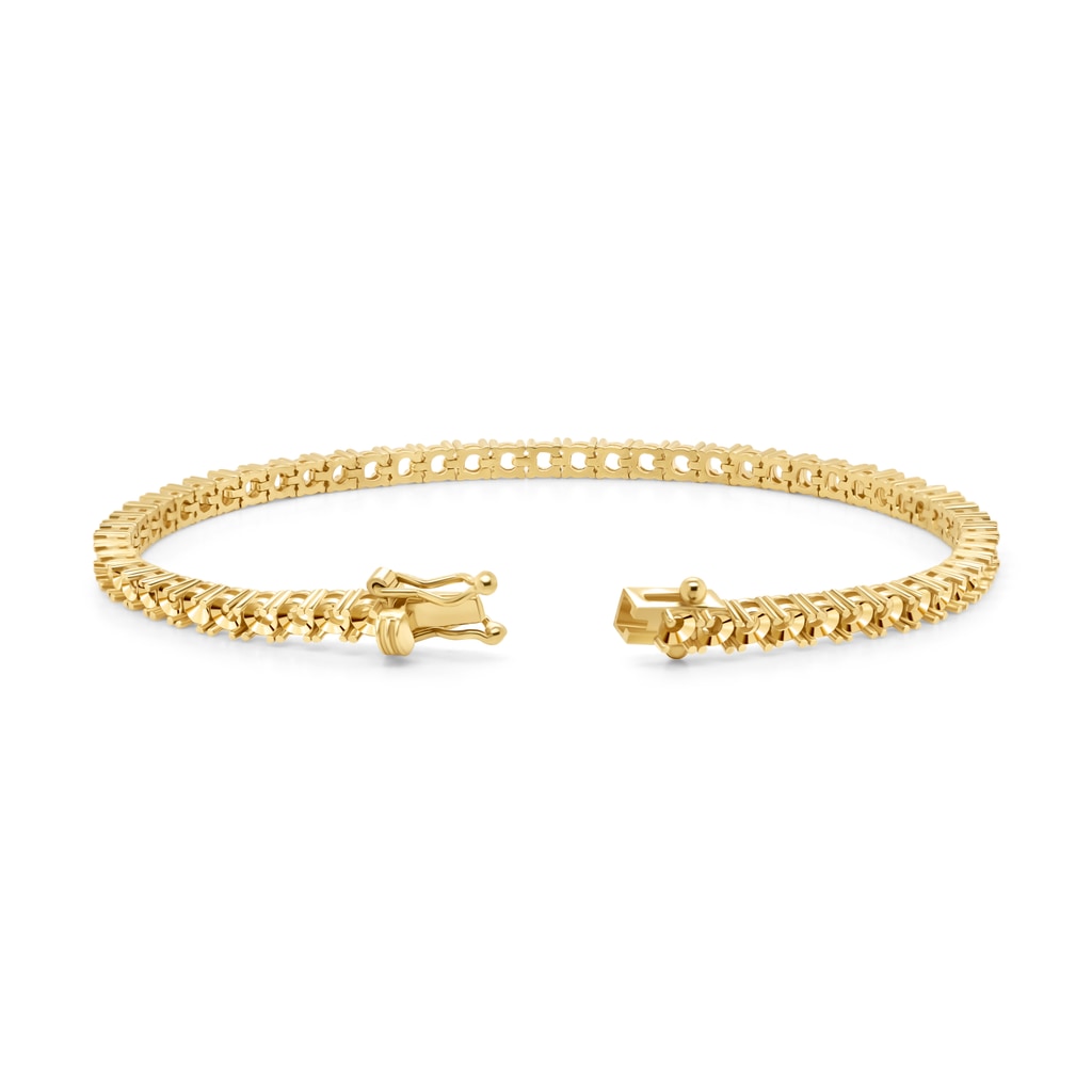 BR-5109 Yellow Gold Bracelet UNSET - BACK