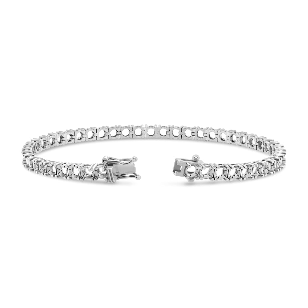 BR-5109 White Gold Bracelet UNSET - BACK