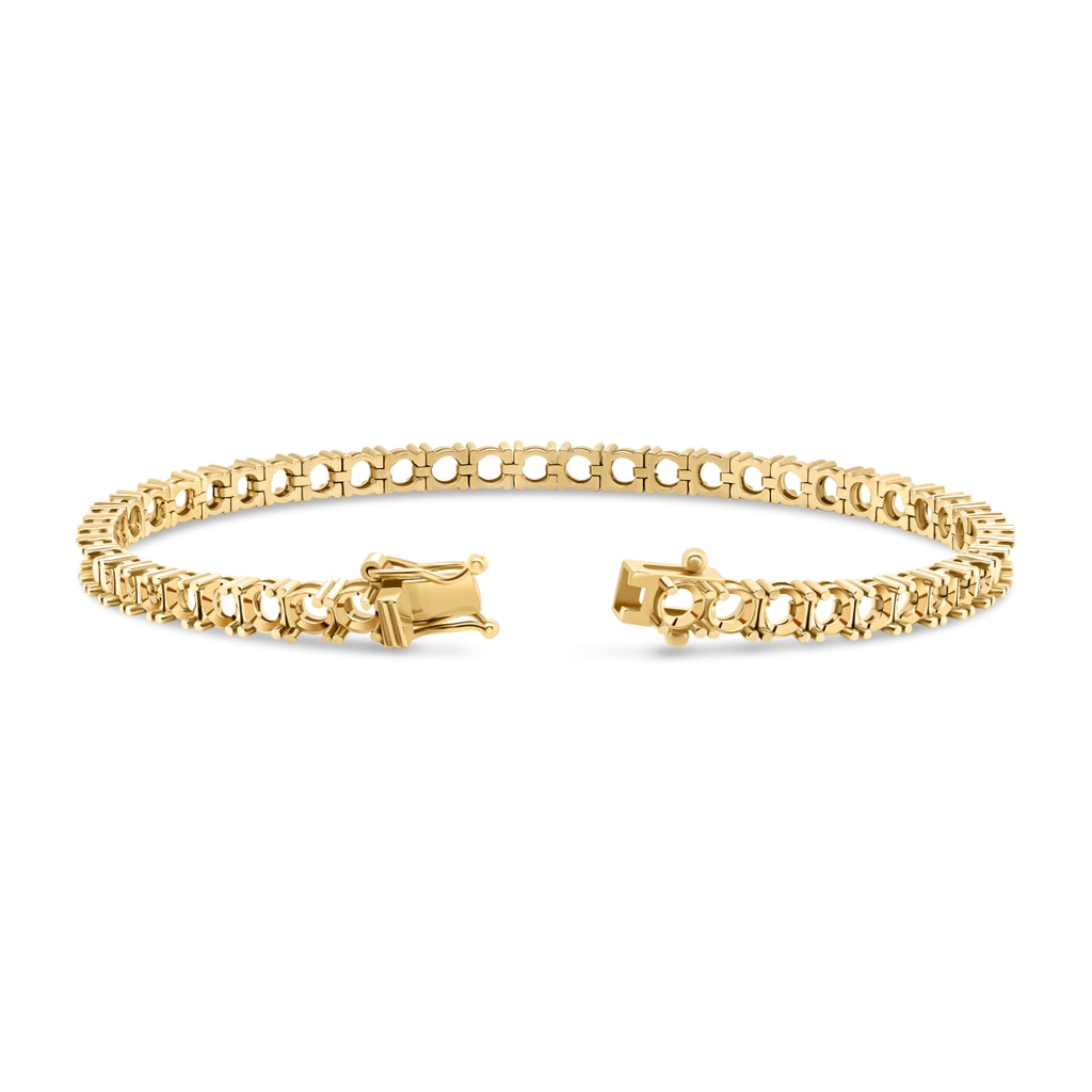 BR-5109 Yellow Gold Bracelet UNSET - BACK