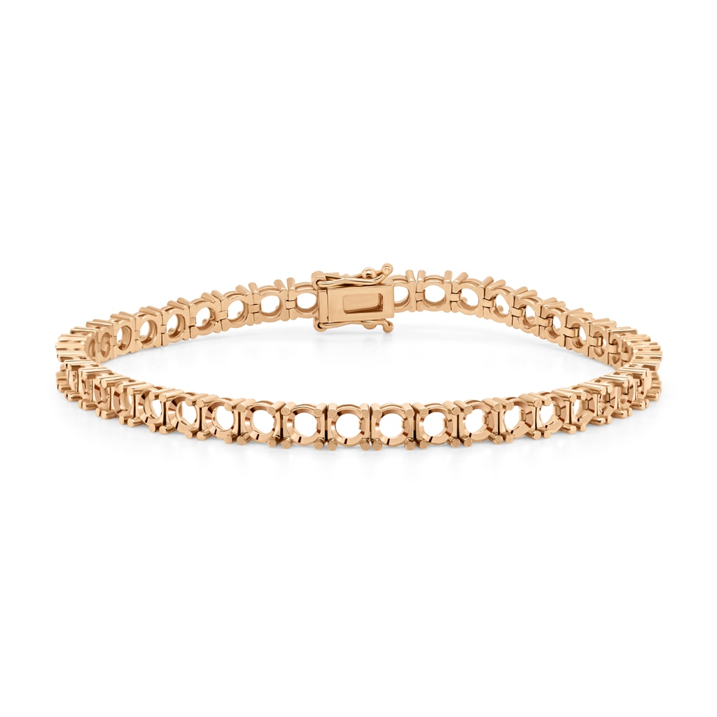 BR-5109 Rose Gold Bracelet UNSET - Main View