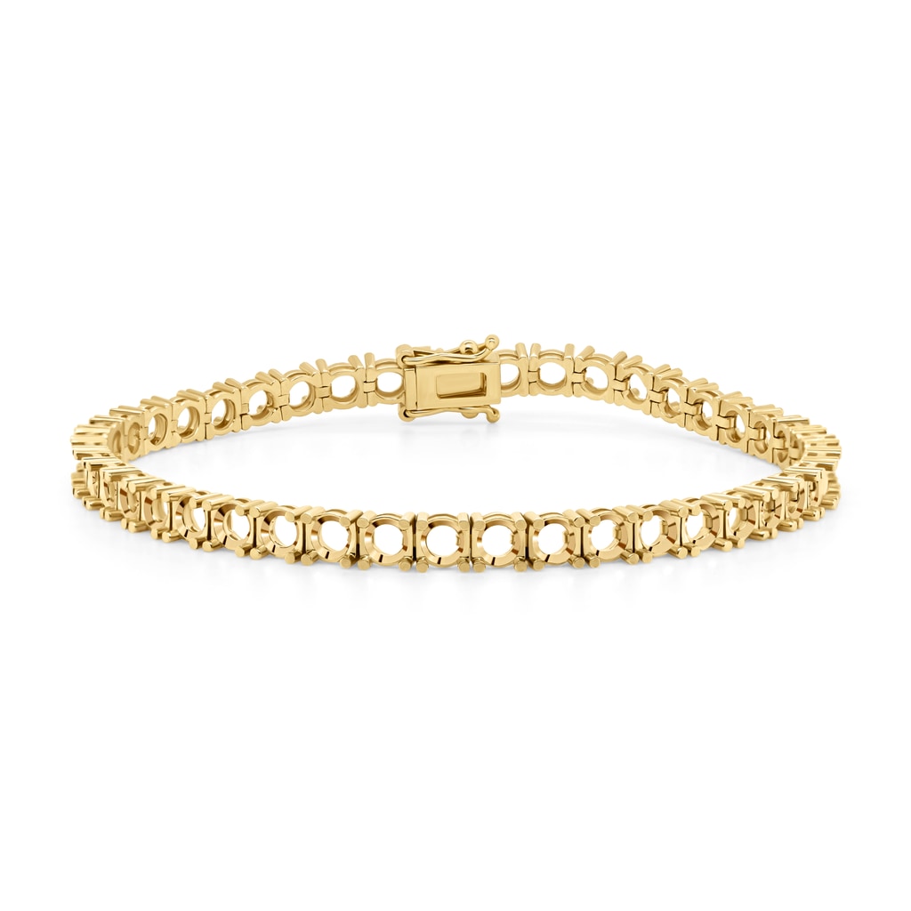 BR-5109 Yellow Gold Bracelet UNSET - Main View