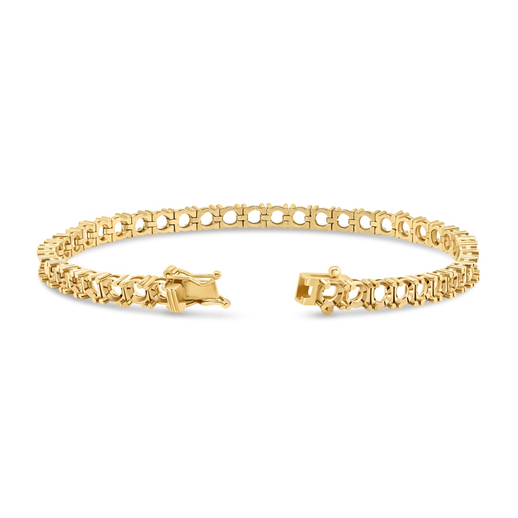 BR-5109 Yellow Gold Bracelet UNSET - BACK