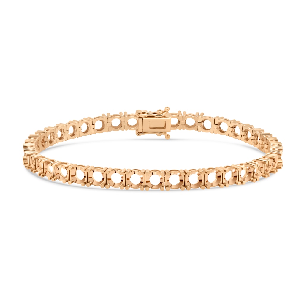 BR-5109 Rose Gold Bracelet UNSET - Main View