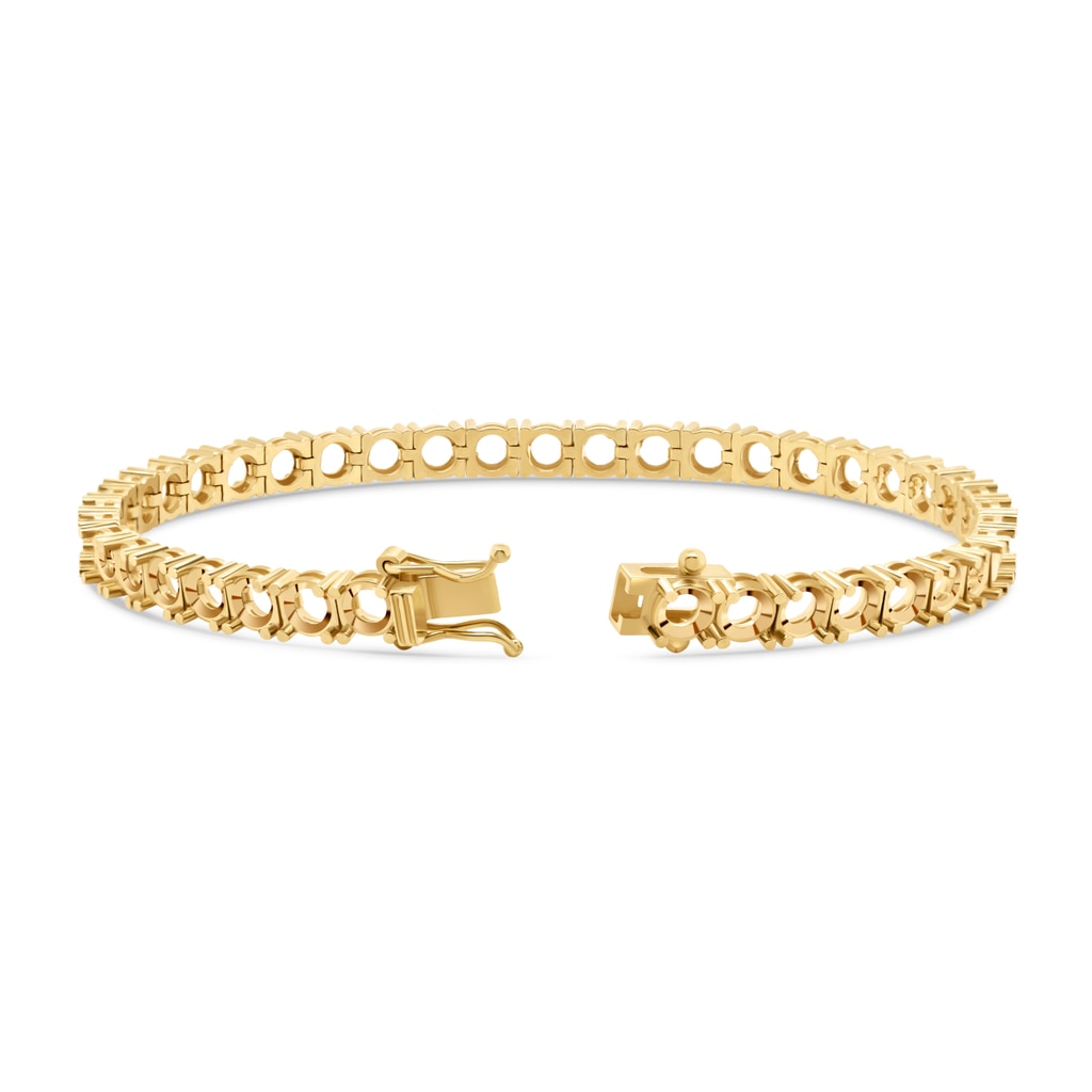 BR-5109 Yellow Gold Bracelet UNSET - BACK