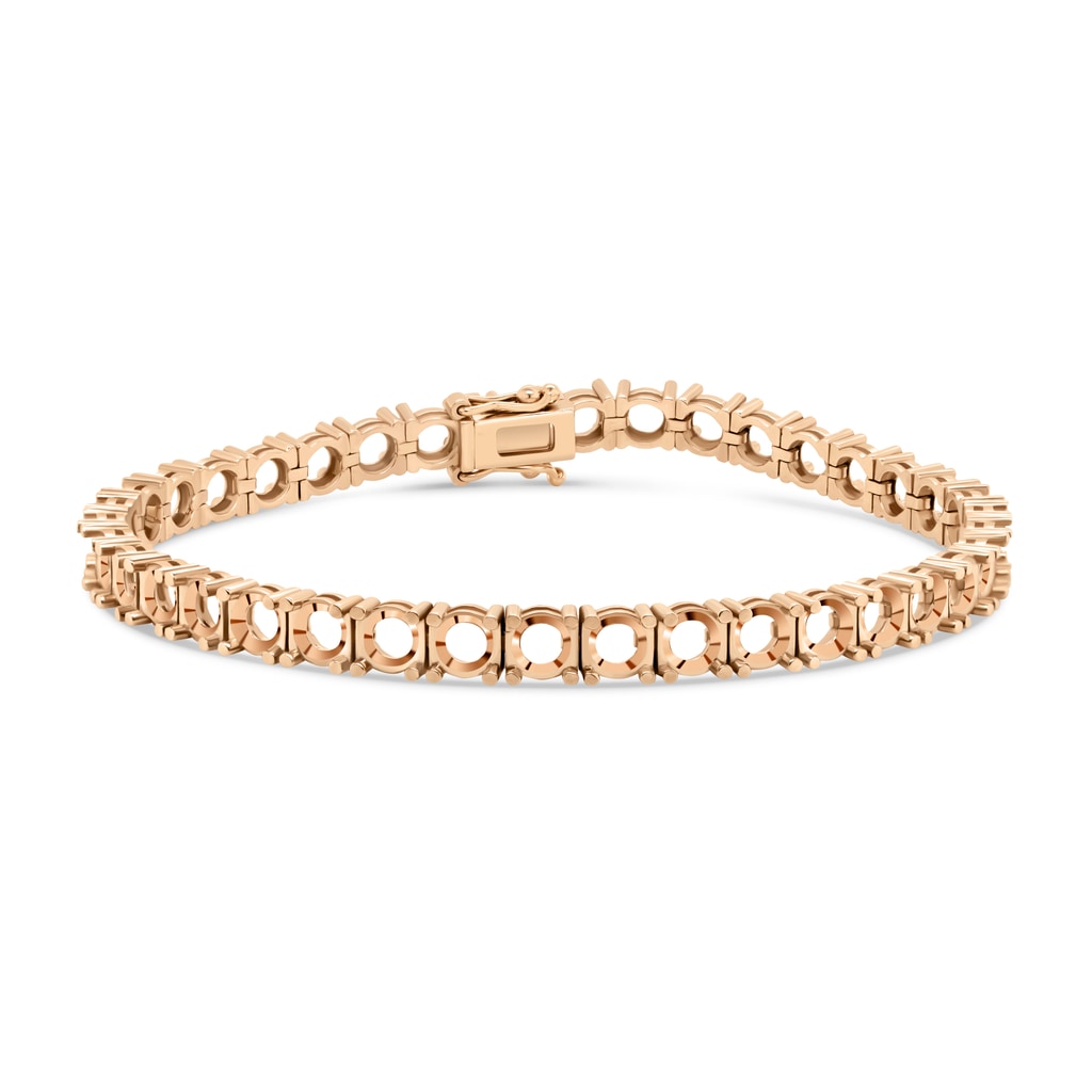 BR-5109 Rose Gold Bracelet UNSET - Main View
