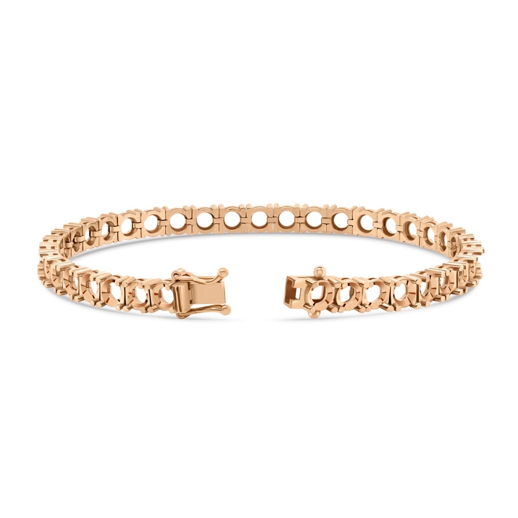 BR-5109 Rose Gold Bracelet UNSET - BACK