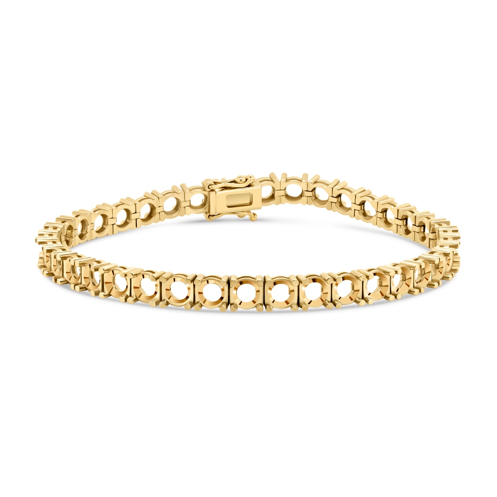 BR-5109 Yellow Gold Bracelet UNSET - Main View