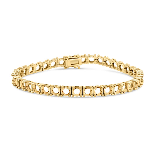 BR-5109 Yellow Gold Bracelet UNSET - Main View