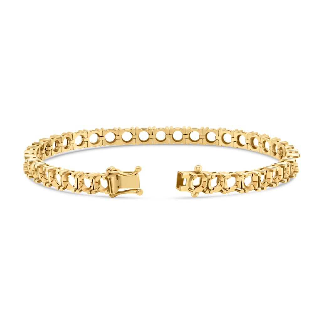 BR-5109 Yellow Gold Bracelet UNSET - BACK
