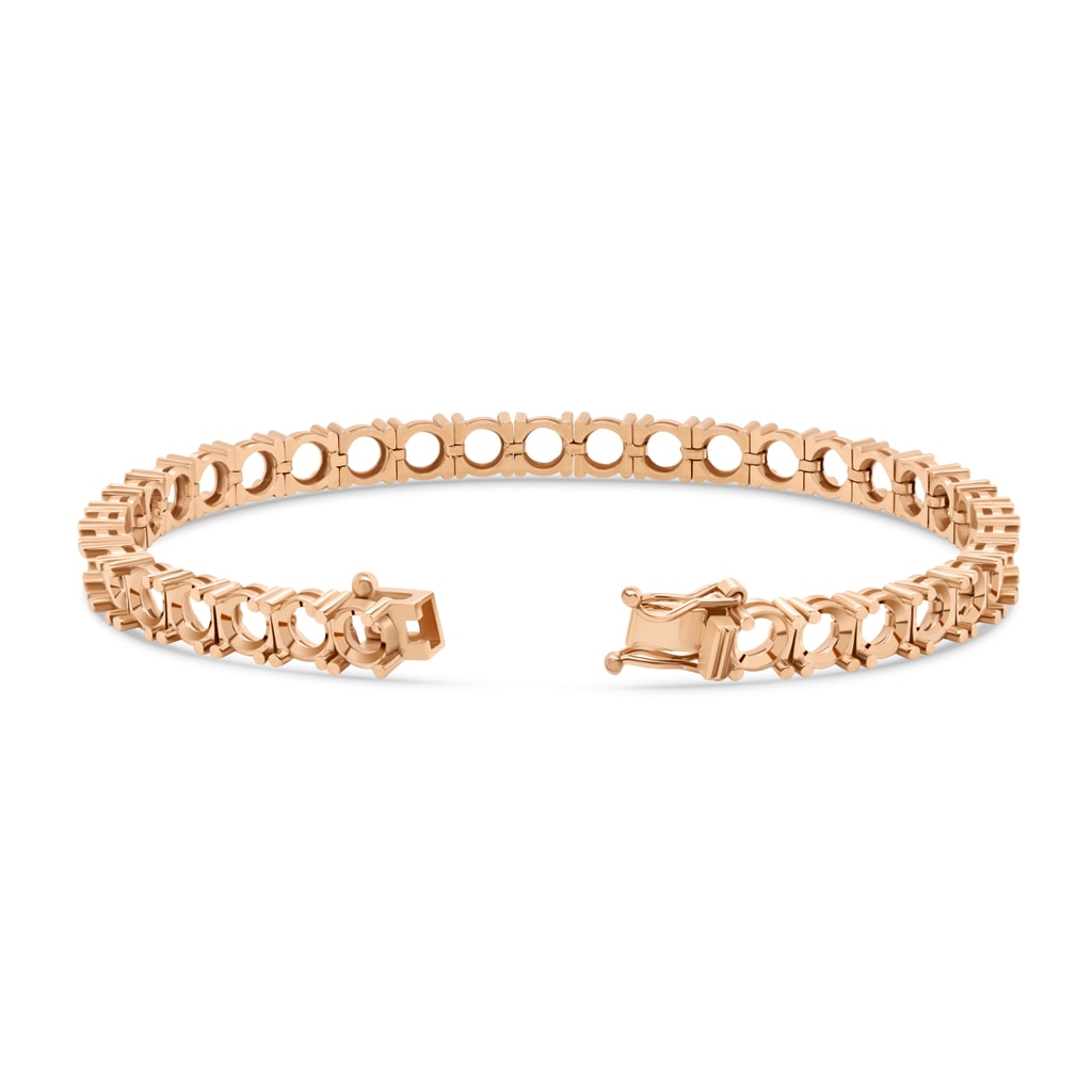BR-5109 Rose Gold Bracelet UNSET - BACK