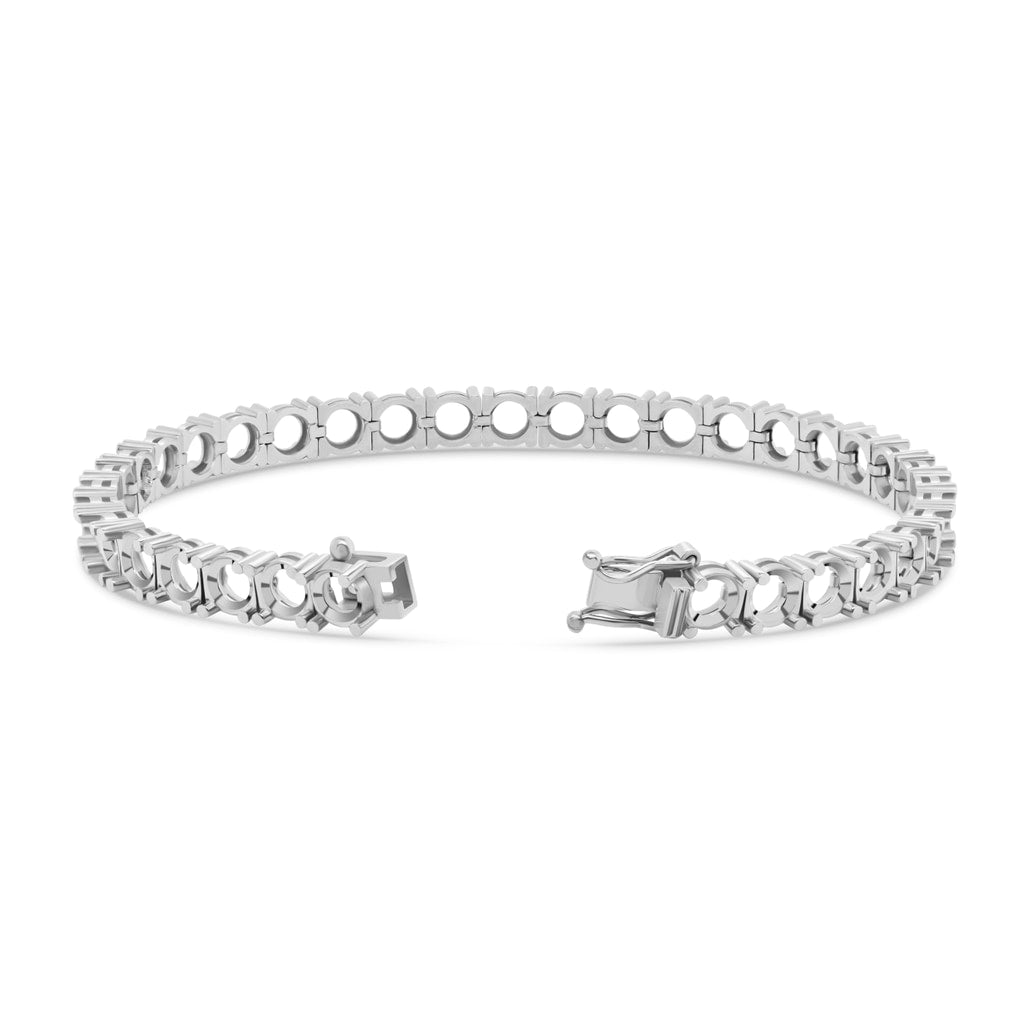 BR-5109 White Gold Bracelet UNSET - BACK