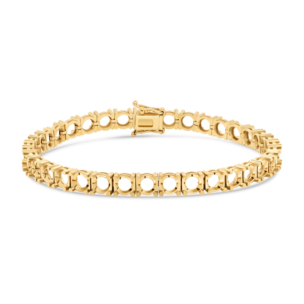 BR-5109 Yellow Gold Bracelet UNSET - Main View