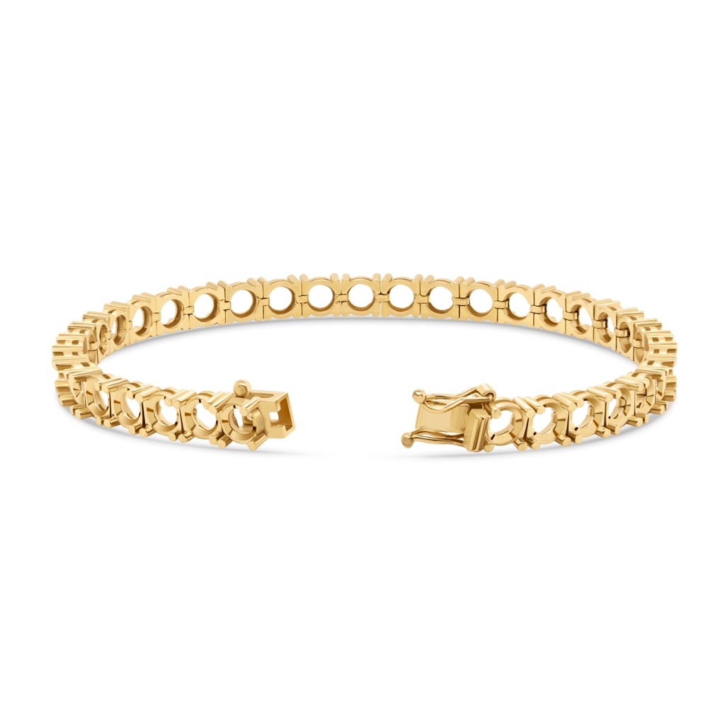 BR-5109 Yellow Gold Bracelet UNSET - BACK