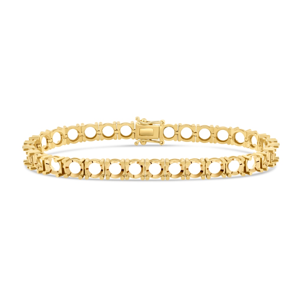 BR-5109 Yellow Gold Bracelet UNSET - Main View