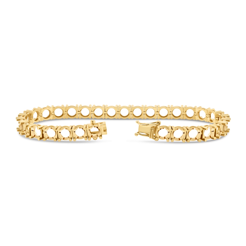 BR-5109 Yellow Gold Bracelet UNSET - BACK