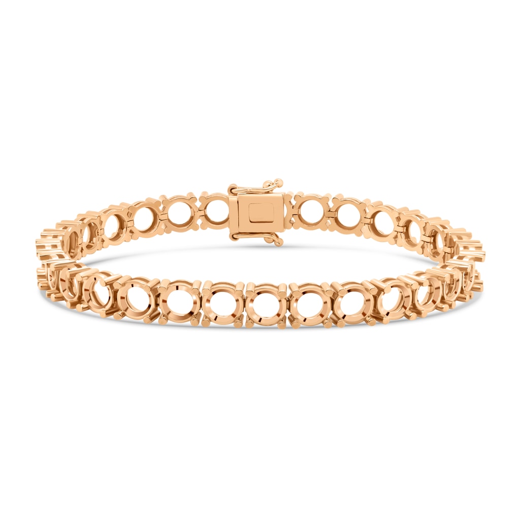 BR-5109 Rose Gold Bracelet UNSET - Main View