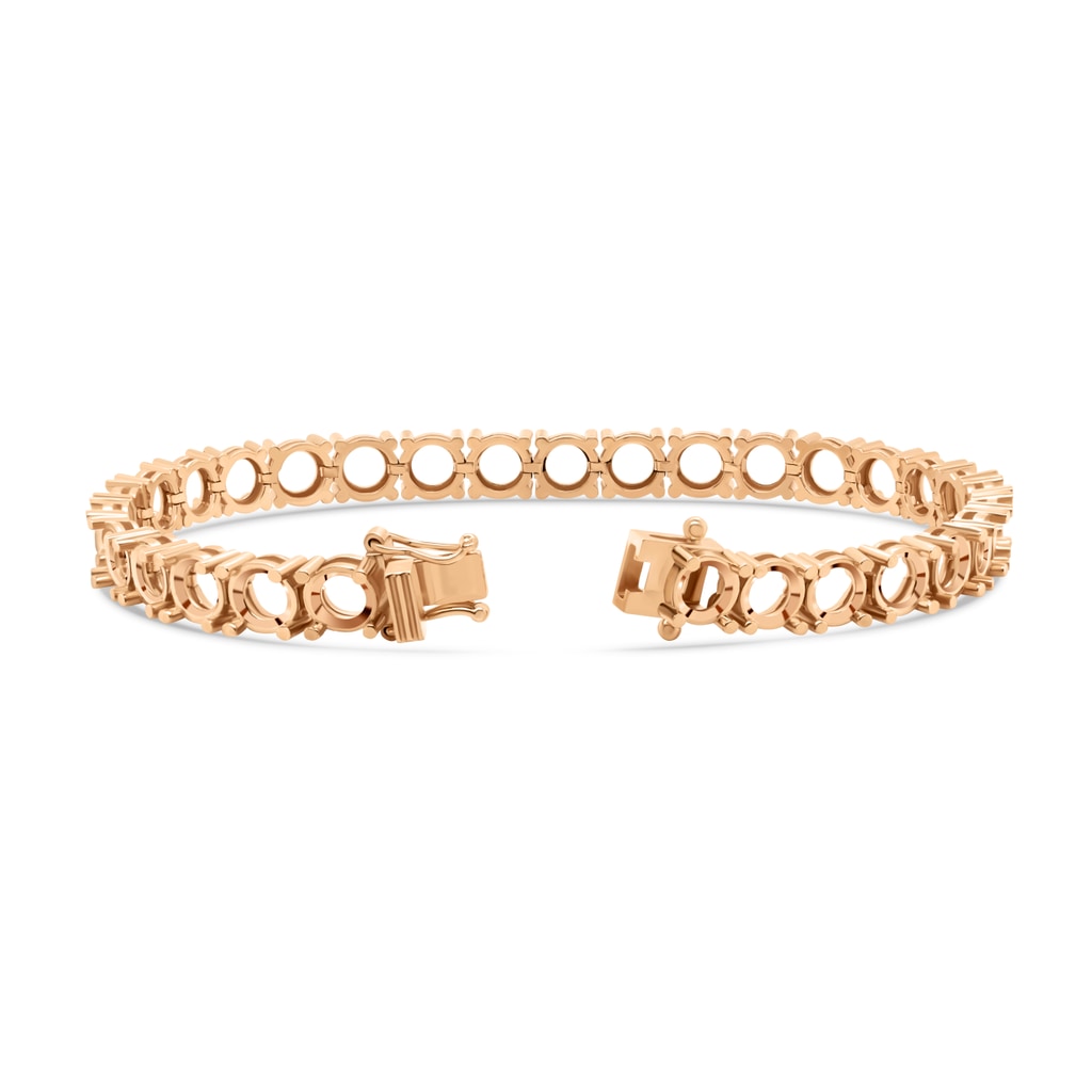 BR-5109 Rose Gold Bracelet UNSET - BACK