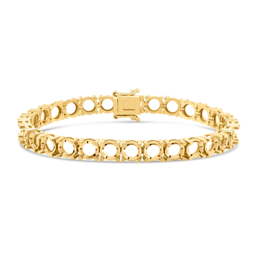 BR-5109 Yellow Gold Bracelet UNSET - Main View