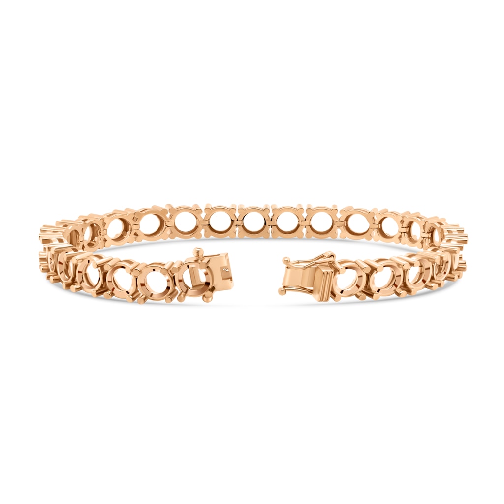 BR-5109 Rose Gold Bracelet UNSET - BACK