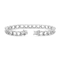 BR-5109 White Gold Bracelet UNSET - BACK