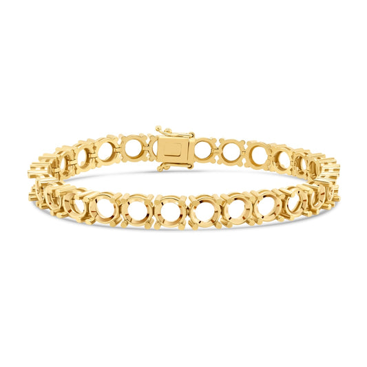 BR-5109 Yellow Gold Bracelet UNSET - Main View