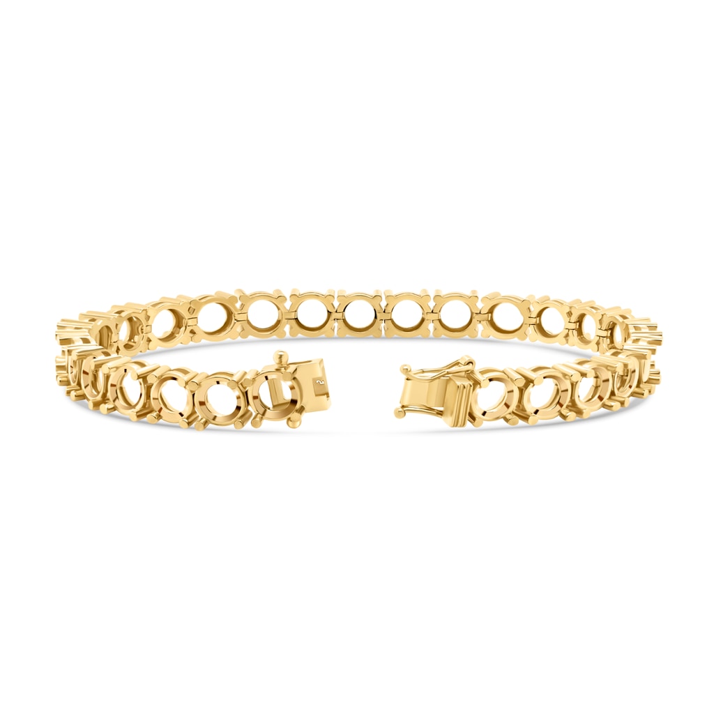 BR-5109 Yellow Gold Bracelet UNSET - BACK