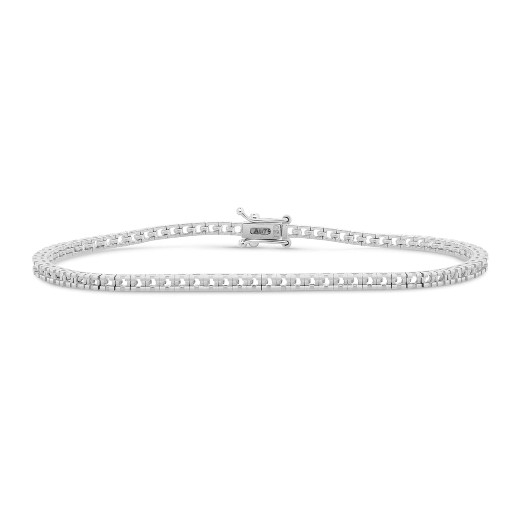 BR-5409 White Gold Bracelet UNSET - Main View